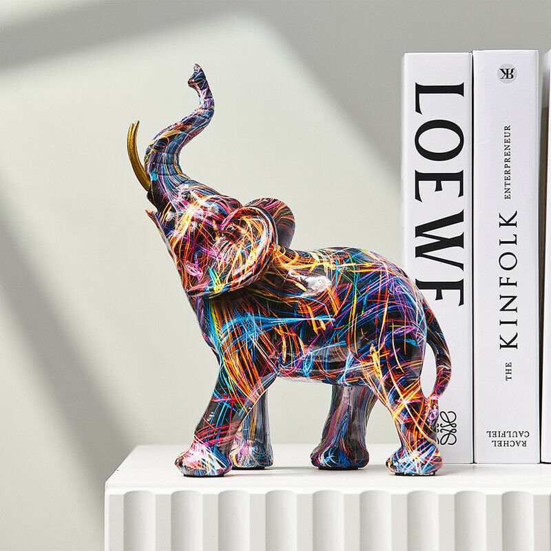 Creative Graffiti Elephant Figurine