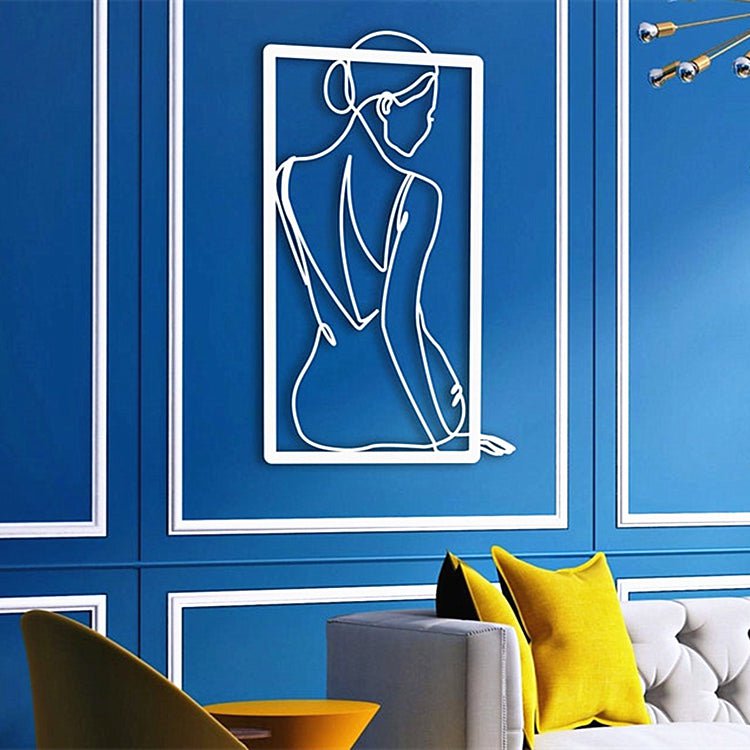 Lady Back Metal Wall Art