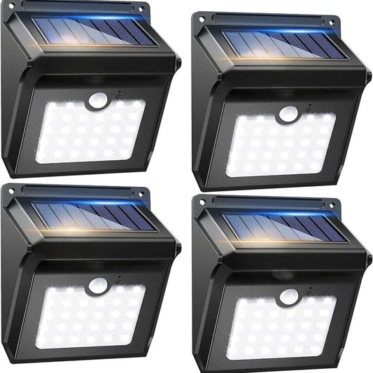 Solar Outdoor Lights Wireless Security Motion Sensor Outdoor Lights Solar Lights Outdoor Waterproof for Front Door,Backyard,Steps,Garage,Garden