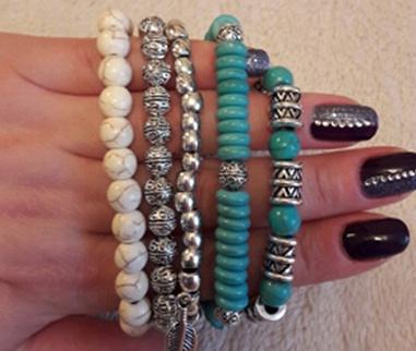 TURQUOISE BUDDHA BRACELET SET (5 BRACELETS)