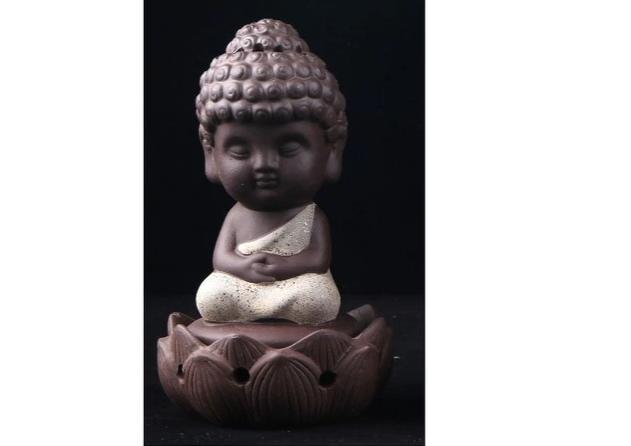 BUDDHA STATUE SAND CERAMIC INCENSE BURNER