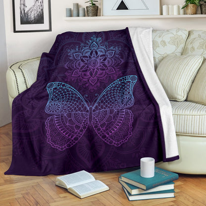 BUTTERFLY MANDALA MOOD PEMIUM BLANKET