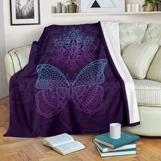 BUTTERFLY MANDALA MOOD PEMIUM BLANKET