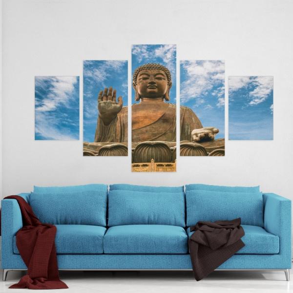 BUDDHA GOLD STATUE CANVAS