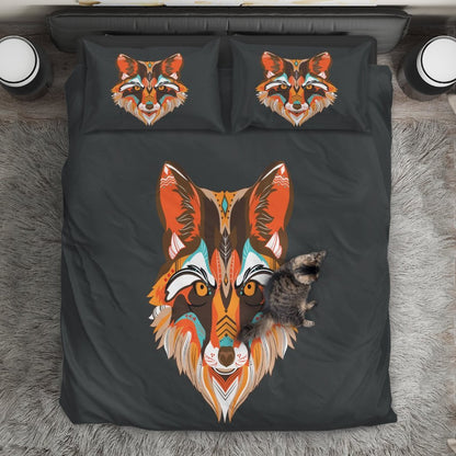 ABSTRACT WOLF BEDDING SET