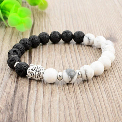 HOWLITE & LAVA ENERGY BRACELET