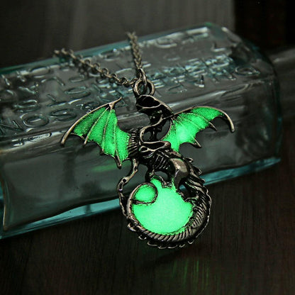 GLOW IN THE DARK DRAGON NECKLACE