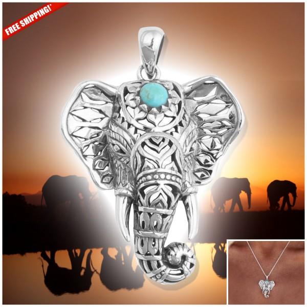 TURQUOISE GANESH NECKLACE