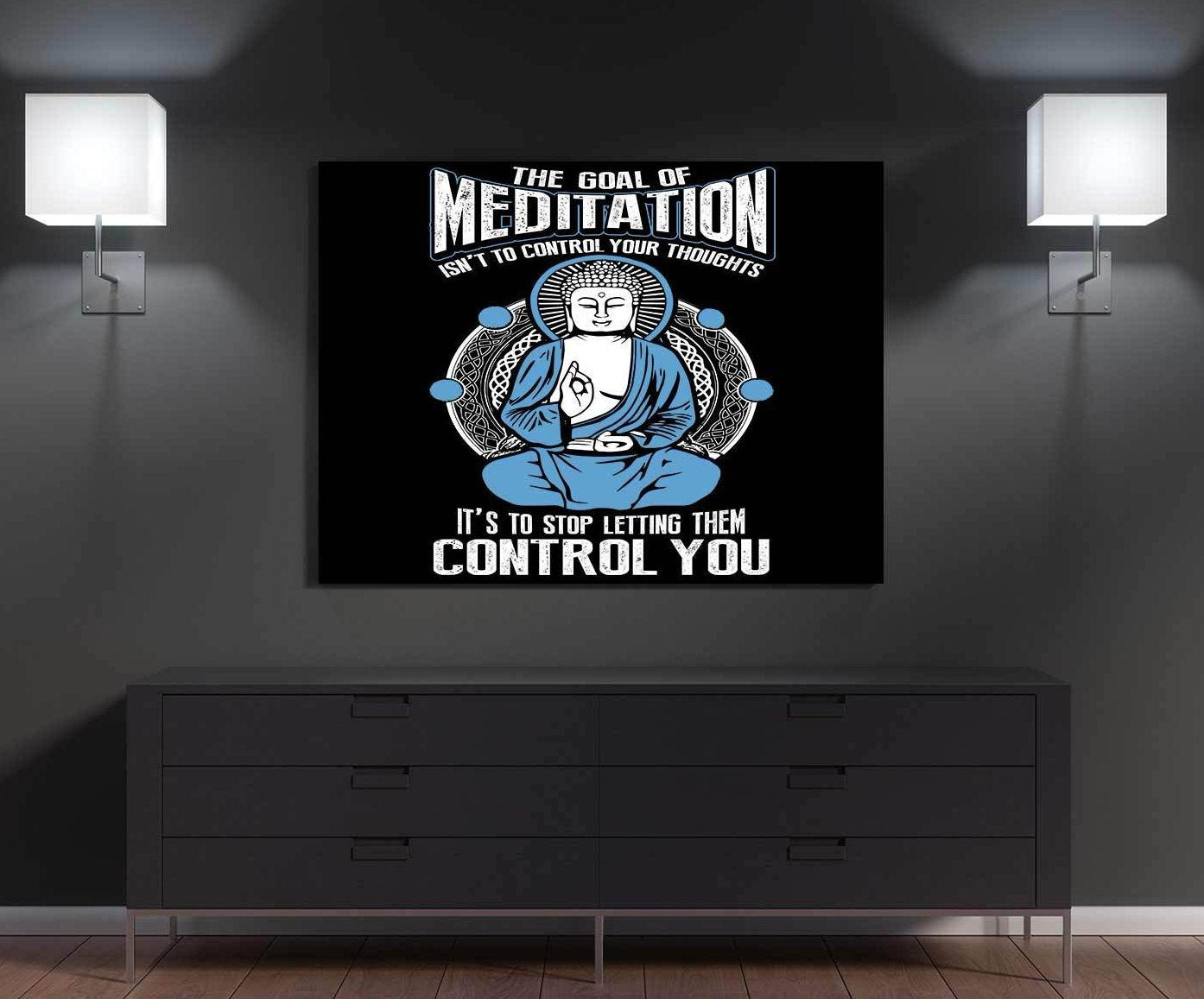 GOAL OF MEDITATION CANVAS WALL ART