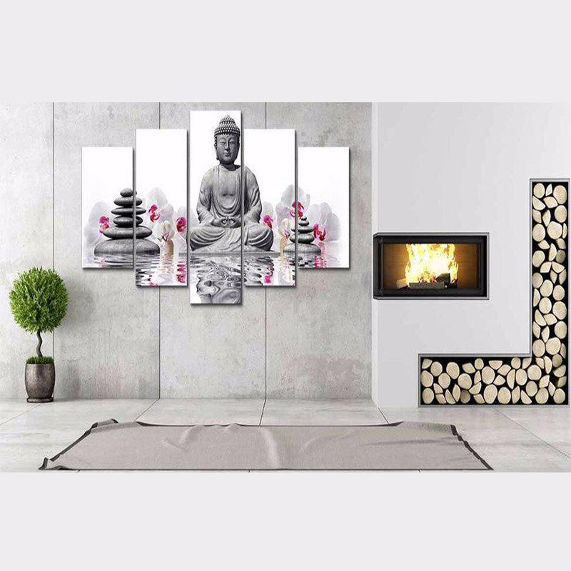 BUDDHA & ORCHID CANVAS