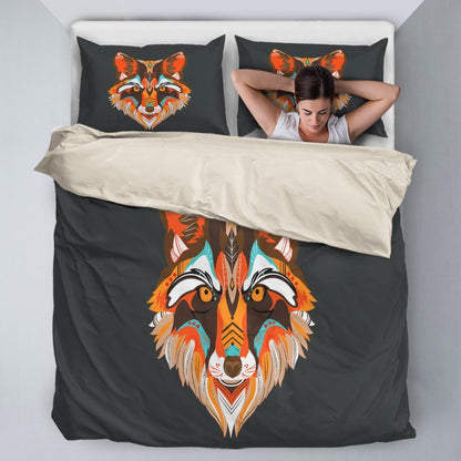 ABSTRACT WOLF BEDDING SET