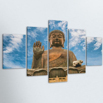 BUDDHA GOLD STATUE CANVAS