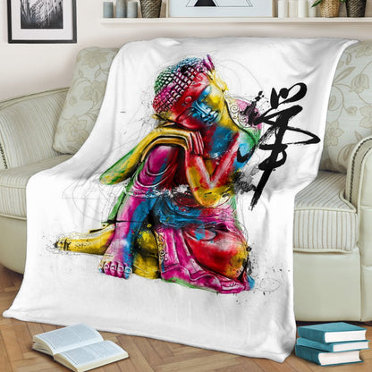 ABSTRACT BUDDHA PREMIUM BLANKET