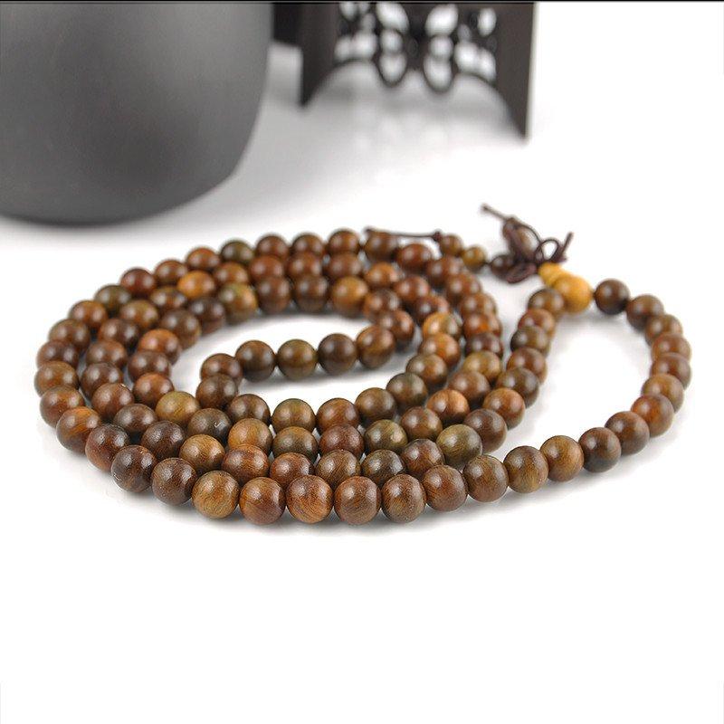 SANDALWOOD 108 BEADS MALA BRACELETNECKLACE