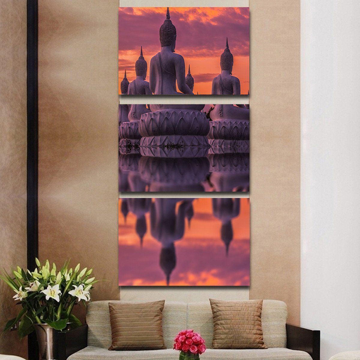 STATUE SUNSET CANVAS