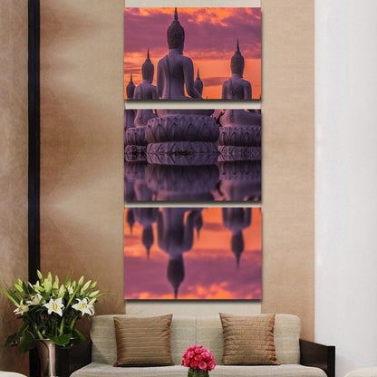 STATUE SUNSET CANVAS