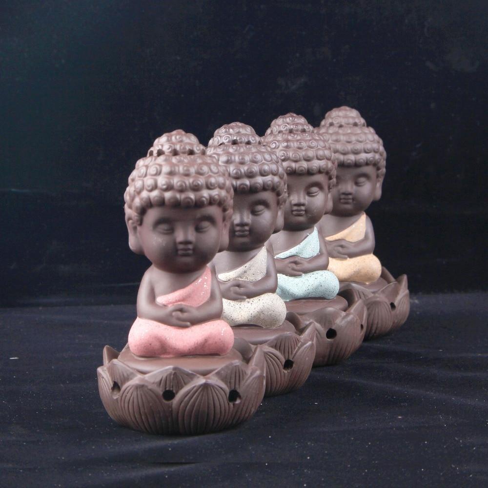 BUDDHA STATUE SAND CERAMIC INCENSE BURNER