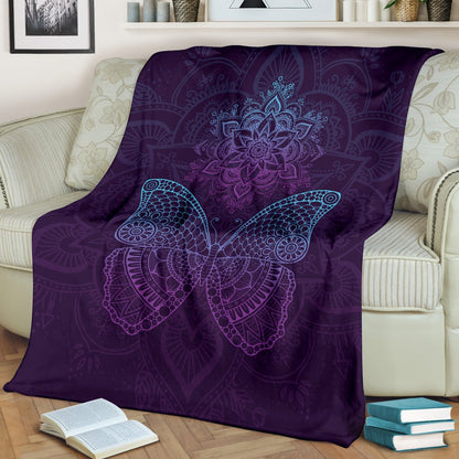 BUTTERFLY MANDALA MOOD PEMIUM BLANKET