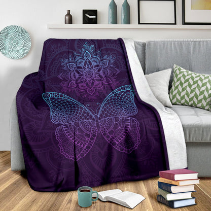 BUTTERFLY MANDALA MOOD PEMIUM BLANKET