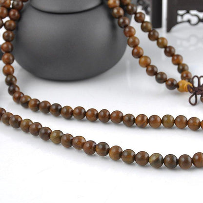 SANDALWOOD 108 BEADS MALA BRACELETNECKLACE