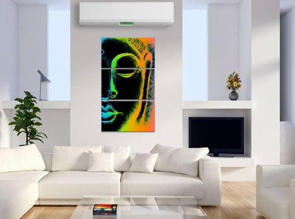 COLORFUL ABSTRACT BUDDHA CANVAS