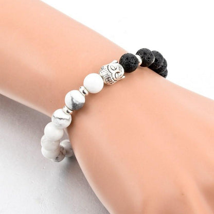 HOWLITE & LAVA ENERGY BRACELET