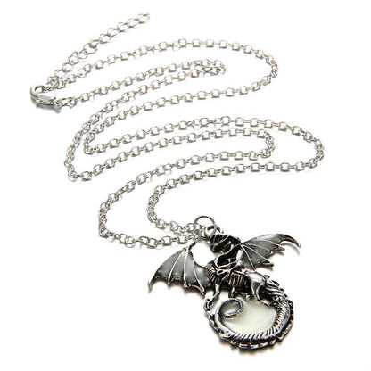 GLOW IN THE DARK DRAGON NECKLACE