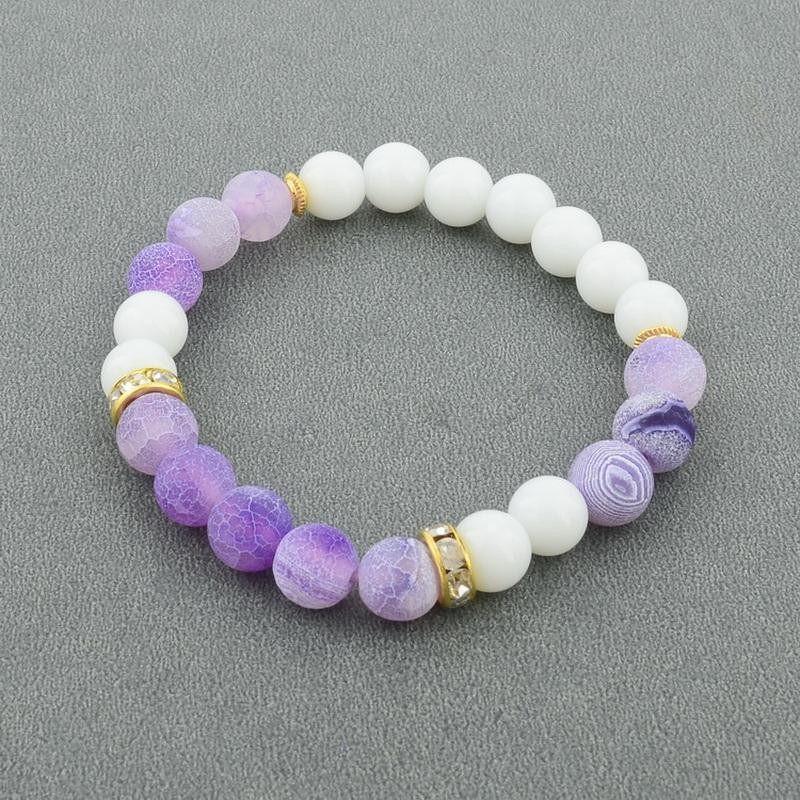 AMETHYST & ONYX STONE BRACELET