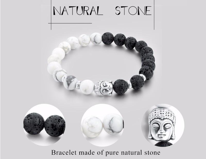 HOWLITE & LAVA ENERGY BRACELET