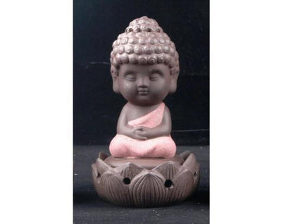 BUDDHA STATUE SAND CERAMIC INCENSE BURNER