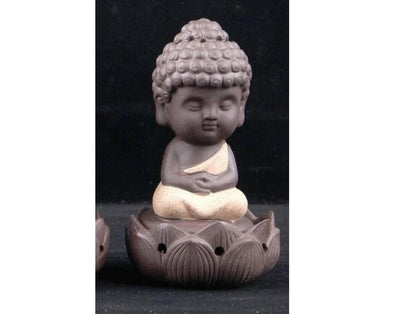 BUDDHA STATUE SAND CERAMIC INCENSE BURNER