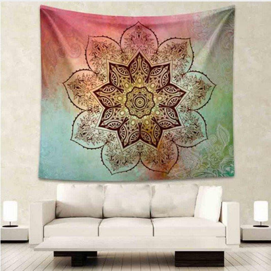 COLORFUL LOTUS TAPESTRY
