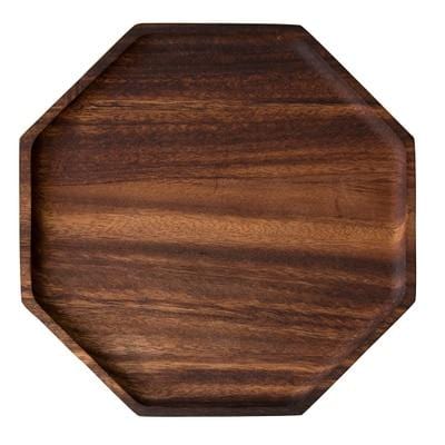 Geometry Acacia Wood Plate