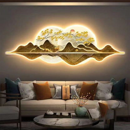 Moon Mountain Art Deco Light