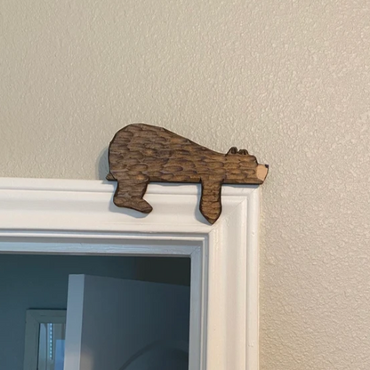 Wooden Bear Door Topper