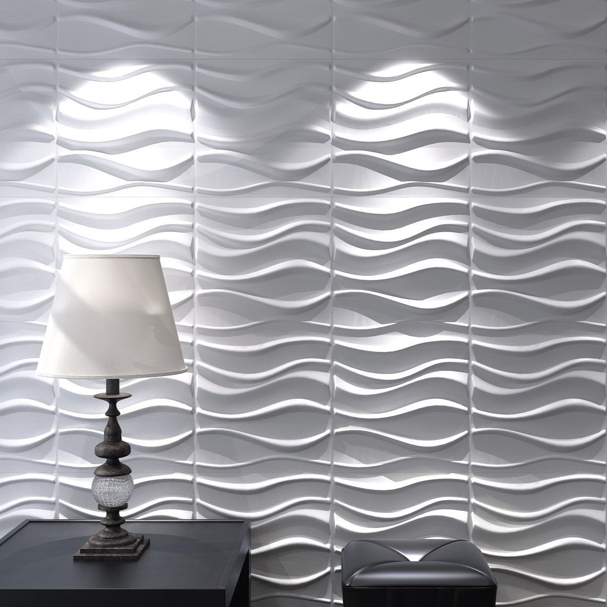 River Square 3D Wall Panel