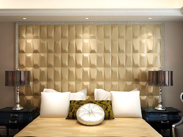 Long Tile Square 3D Wall Panel