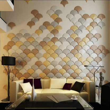 Mermaid Scales Geometric 3D Wall Panel