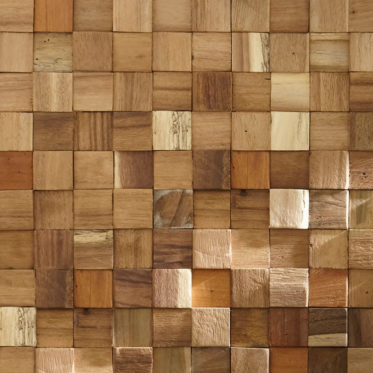 Cubix Rue Wood Mosaic Wall Panel