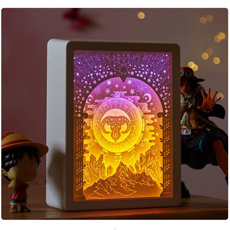 Zodiac Signs 3D Light And Shadow Paper Carving Lamp