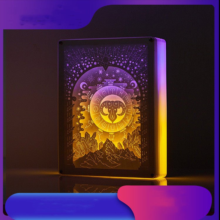 Zodiac Signs 3D Light And Shadow Paper Carving Lamp