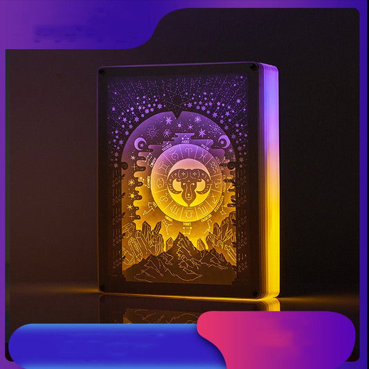 Zodiac Signs 3D Light And Shadow Paper Carving Lamp