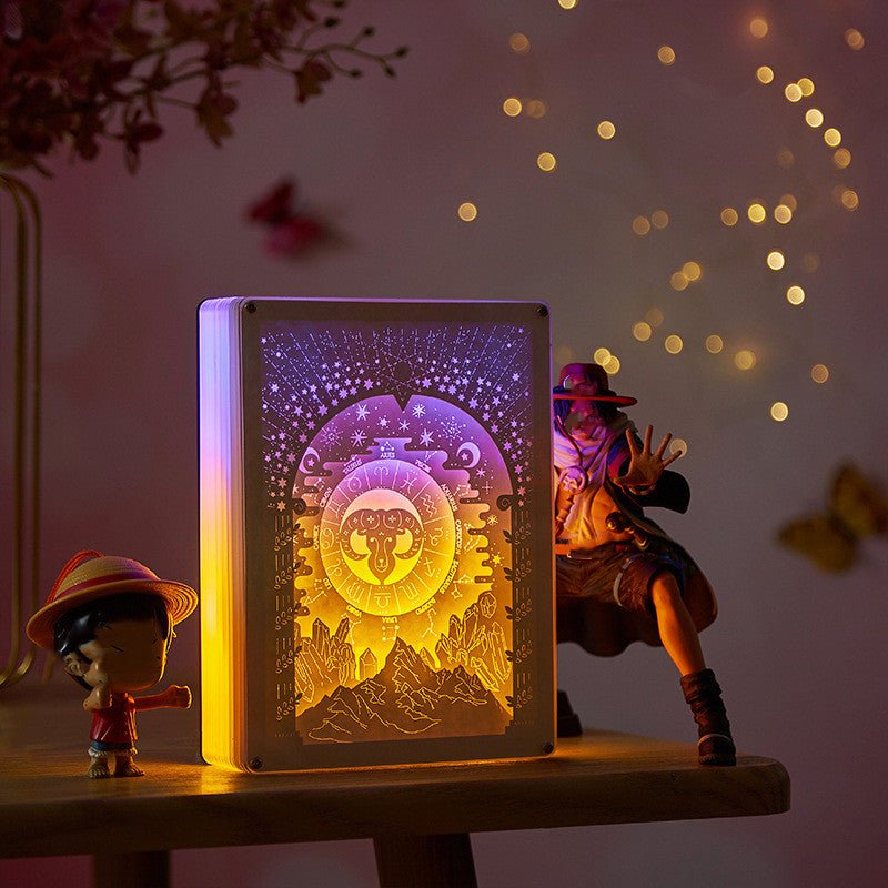 Zodiac Signs 3D Light And Shadow Paper Carving Lamp