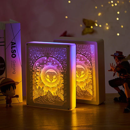 Zodiac Signs 3D Light And Shadow Paper Carving Lamp