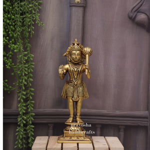 Divine Brass Hanuman Murti: Embody Bajrangbali's Strength and Devotion