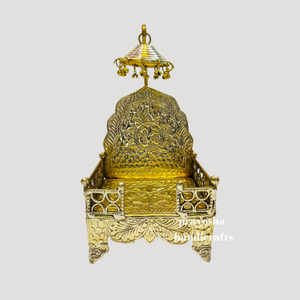 Divine Brass Singhasan: Honor Your Deity with Elegance
