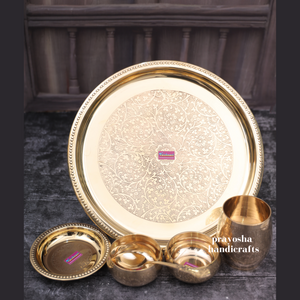 Embossed Brass Dinner Set: Elevate Your Dining Experience with Elegance